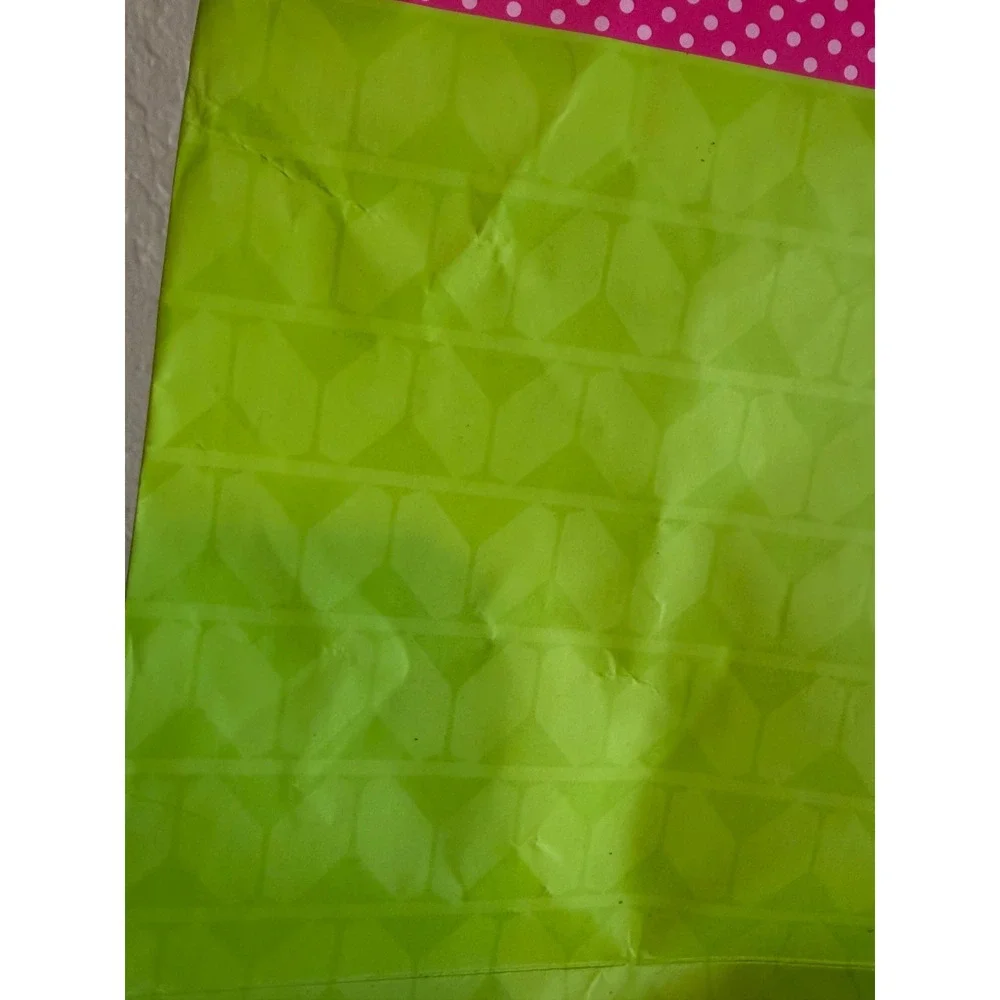 Lolita 10th Anniversary Wine Bottle Gift Bag Pink Green Polka Dot Martini Glass